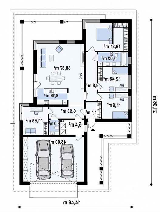 Первый этаж182,7 м² дома Z411