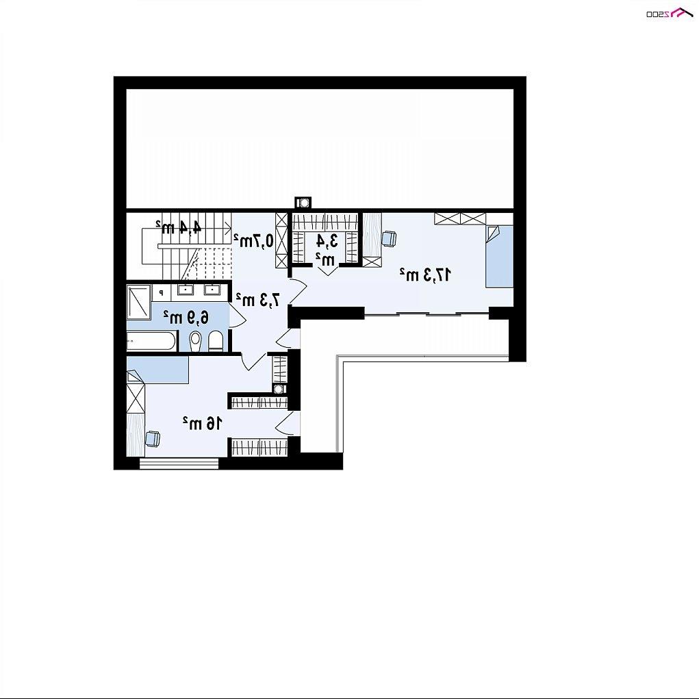 Второй этаж 63,5 м² дома Z450