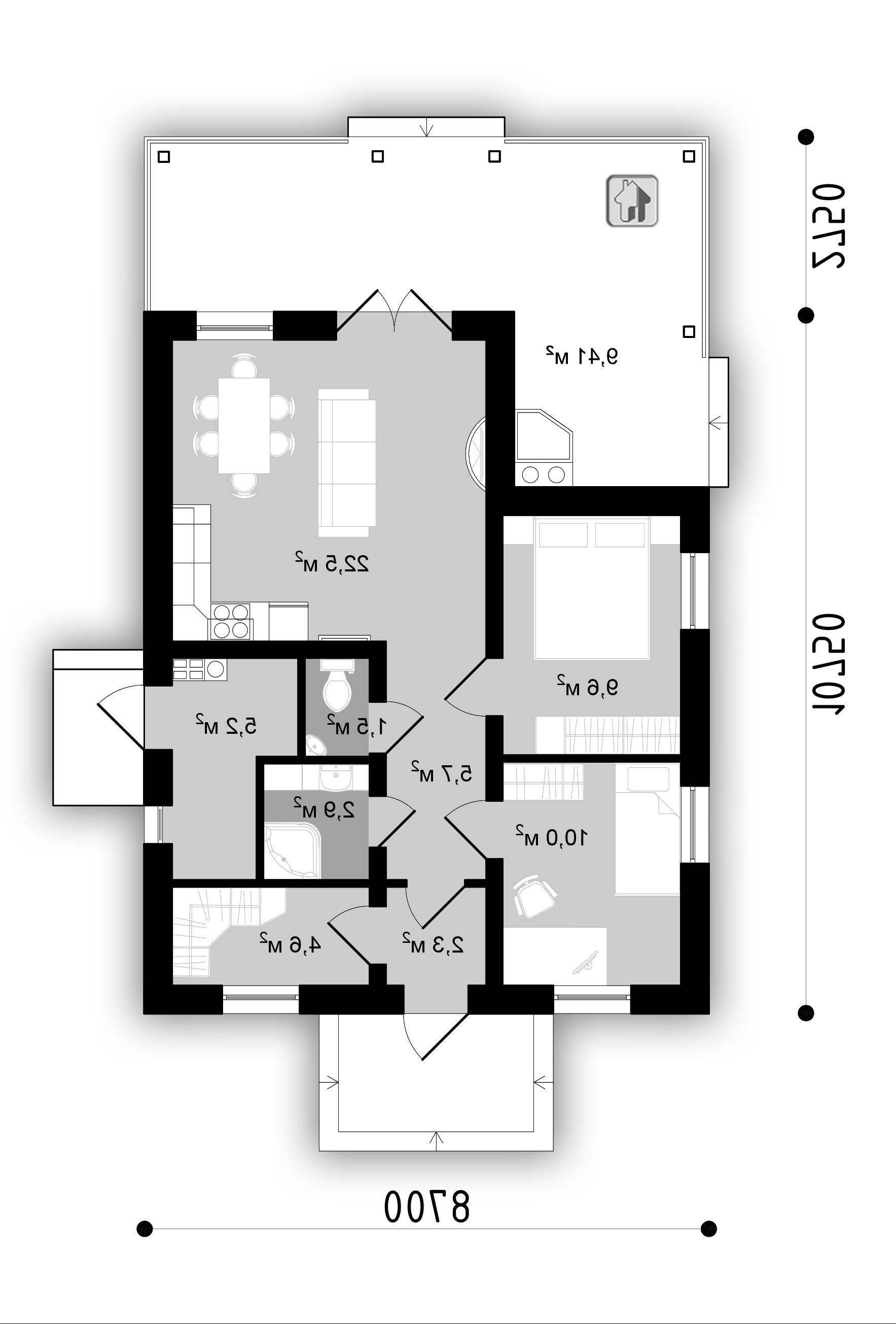 План первого этажа дома ZH22