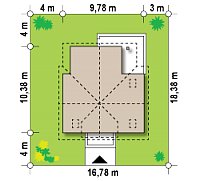 Минимальные размеры участка для проекта Z13