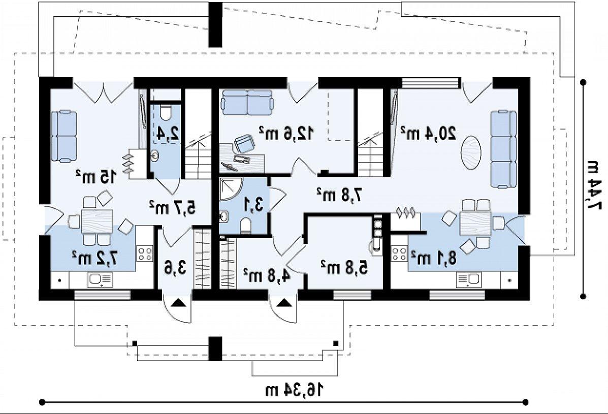 Первый этаж 96,4 м² дома Z184
