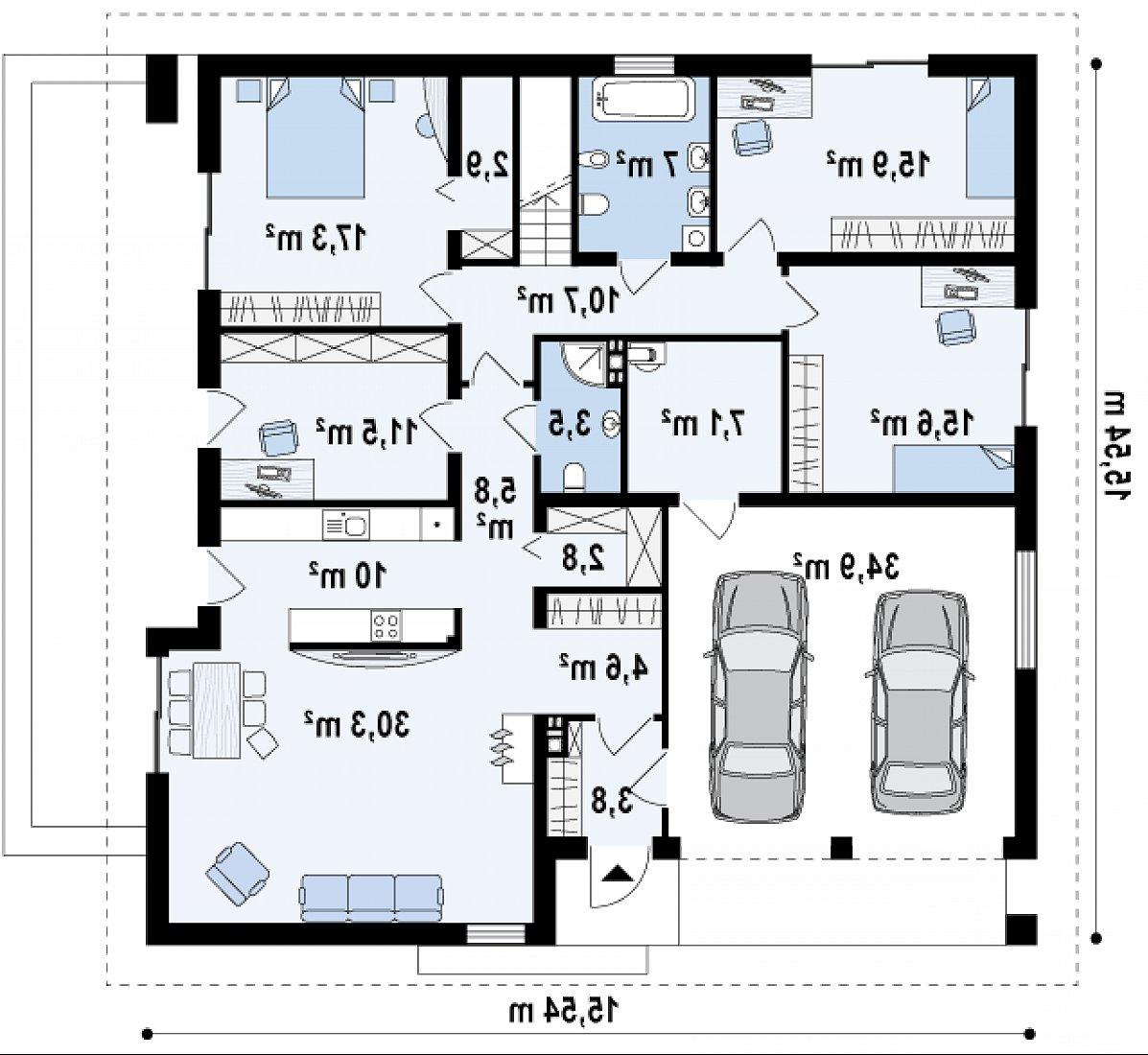 Первый этаж 148,7 (183,6 м²) дома Z51