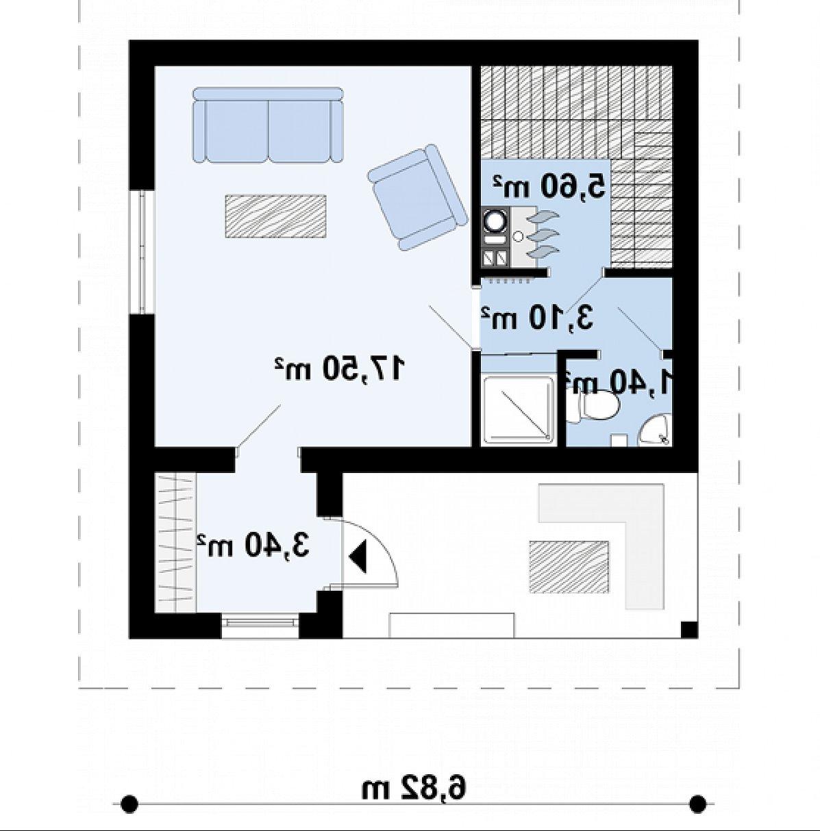 Первый этаж 31,0 м² бани Zp2
