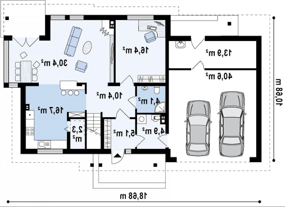 Первый этаж 90,4 (144,1 м²) дома Zx12 GL2