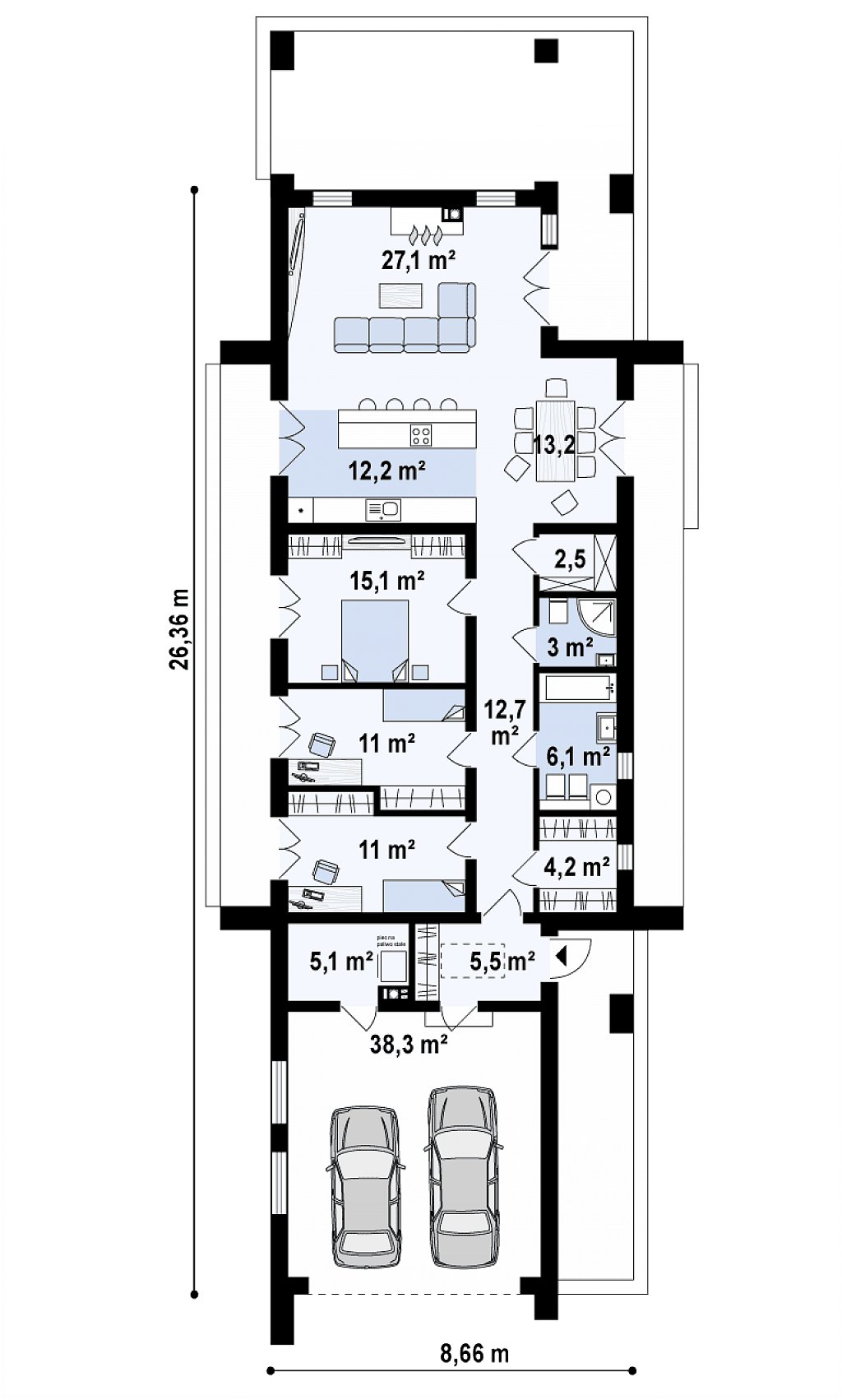 Первый этаж 165,9 м² дома Z330