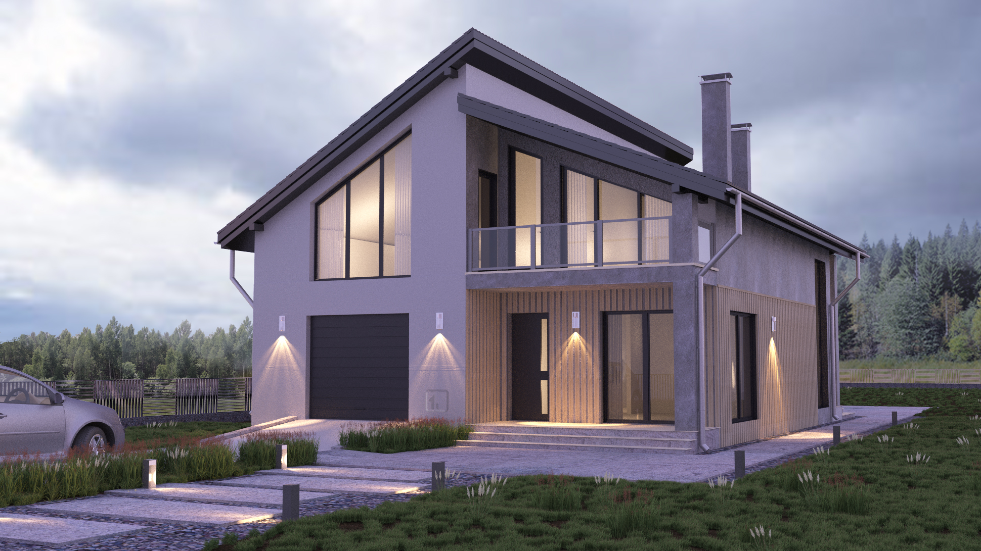 Готовый проект дома ZH2 - Небесный 1 с ценой, реализация и интерьер | 1house.by