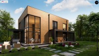 Проект современного одноэтажного дома Zx93