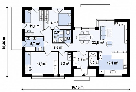 Первый этаж 115,6 м дома z461